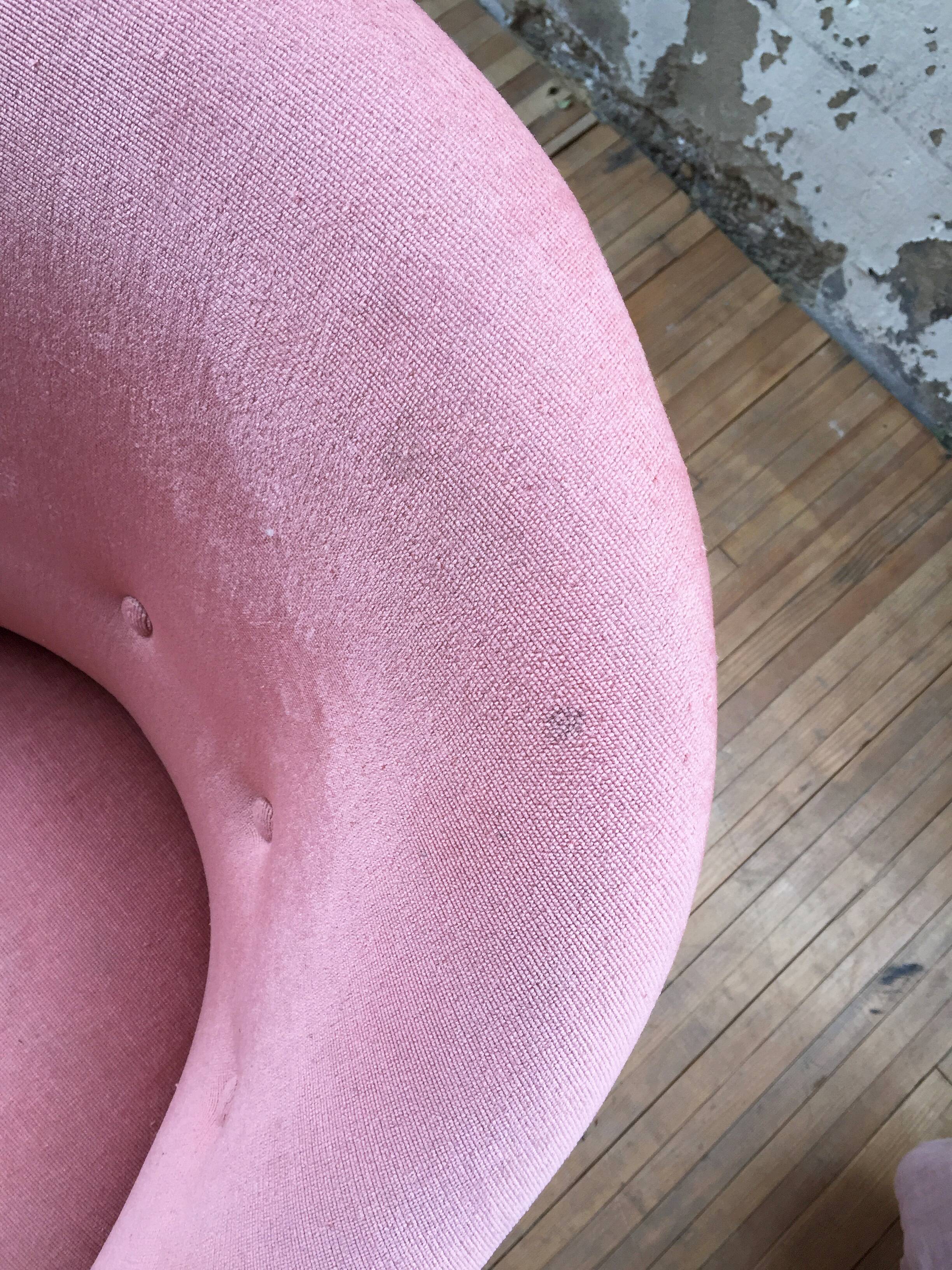 Fauteuil crapaud rose