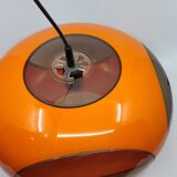 luigi colani plexiglass orange ufo space age pendant chandelier, 1970