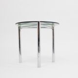 Side table with frame in chrome and glass 1960 s