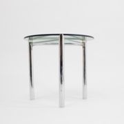 Side table with frame in chrome and glass 1960 s