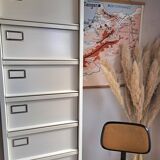 Vintage metal clamshell cabinet