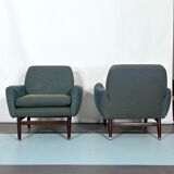Italian Mid-century wood modern armchairs from 60s