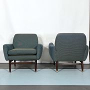 Italian Mid-century wood modern armchairs from 60s