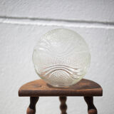 Globe ball, glass globe, glass lampshade, patterned globe, globe for suspension, 70's