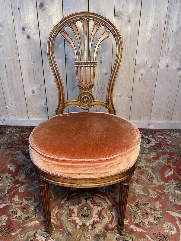 Set of 6 Louis XVI oak “Montgolfière” chairs