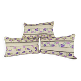 Set of 3 vintage kilim cushion covers 61x36 cm