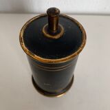 Vintage cigarette holder 1960 dispenser black and gold box - 14 cm