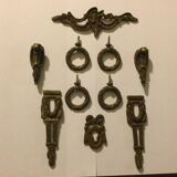 Set of bronze furniture fittings