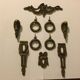 Lot garnitures meuble bronze