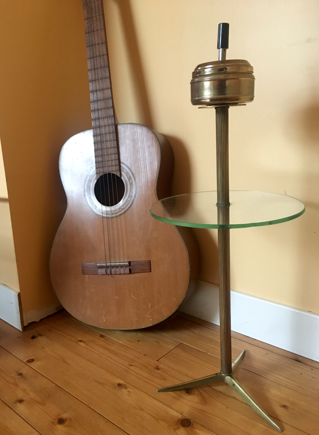 Brass standing ashtray