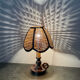 Lampe vintage en bois et cannage des années 60-70