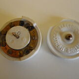 1970 Decoration Shine Receiver Clock with porcelain rose window
