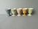 5 signed ceramic coffee cups, Jean-Pierre Viot, Château le Ruffec 73