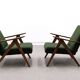 Mid Century Easy Chair Model B - 310 Var in Light Green Buckle