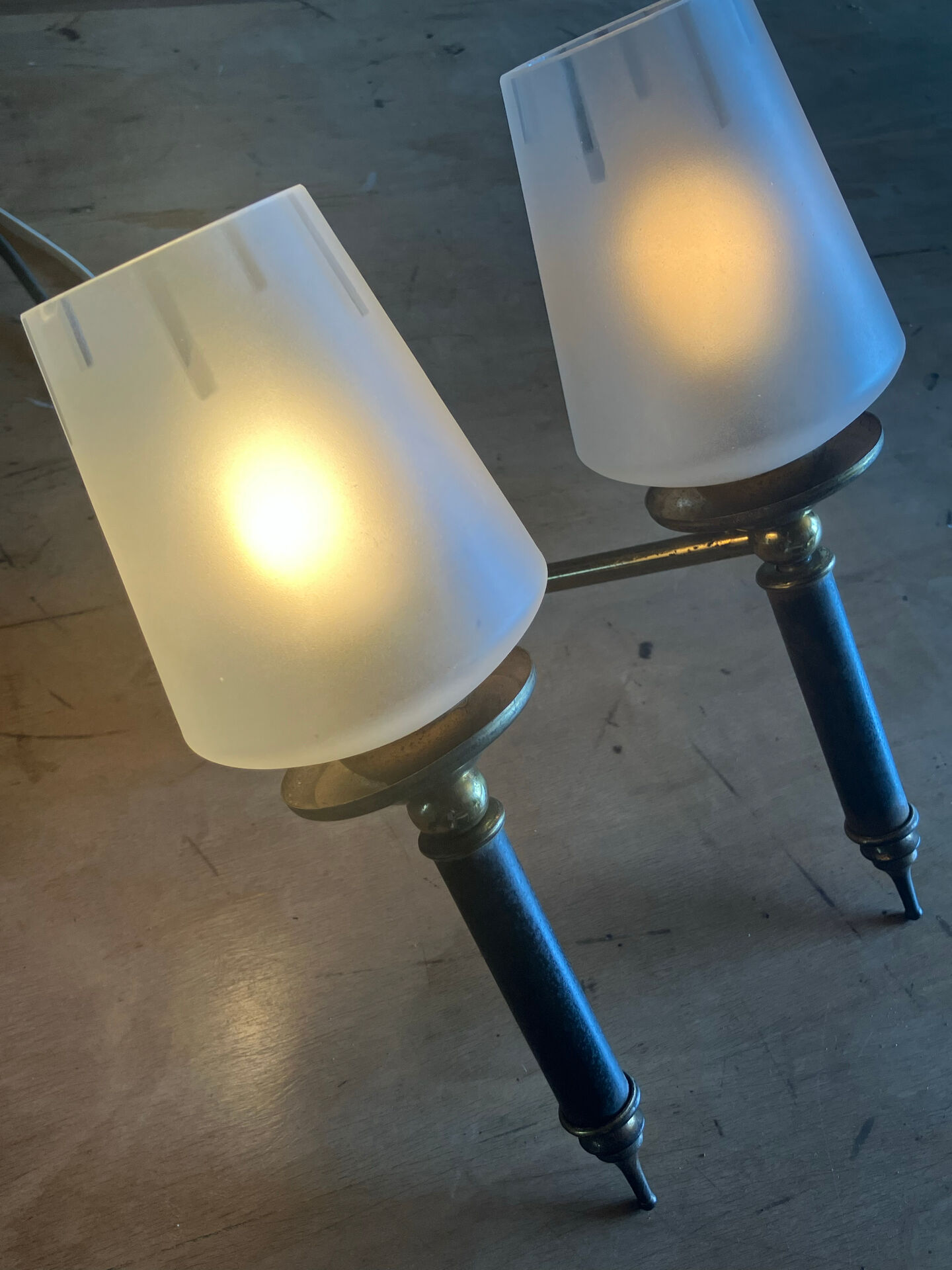 Chic frosted glass wall light