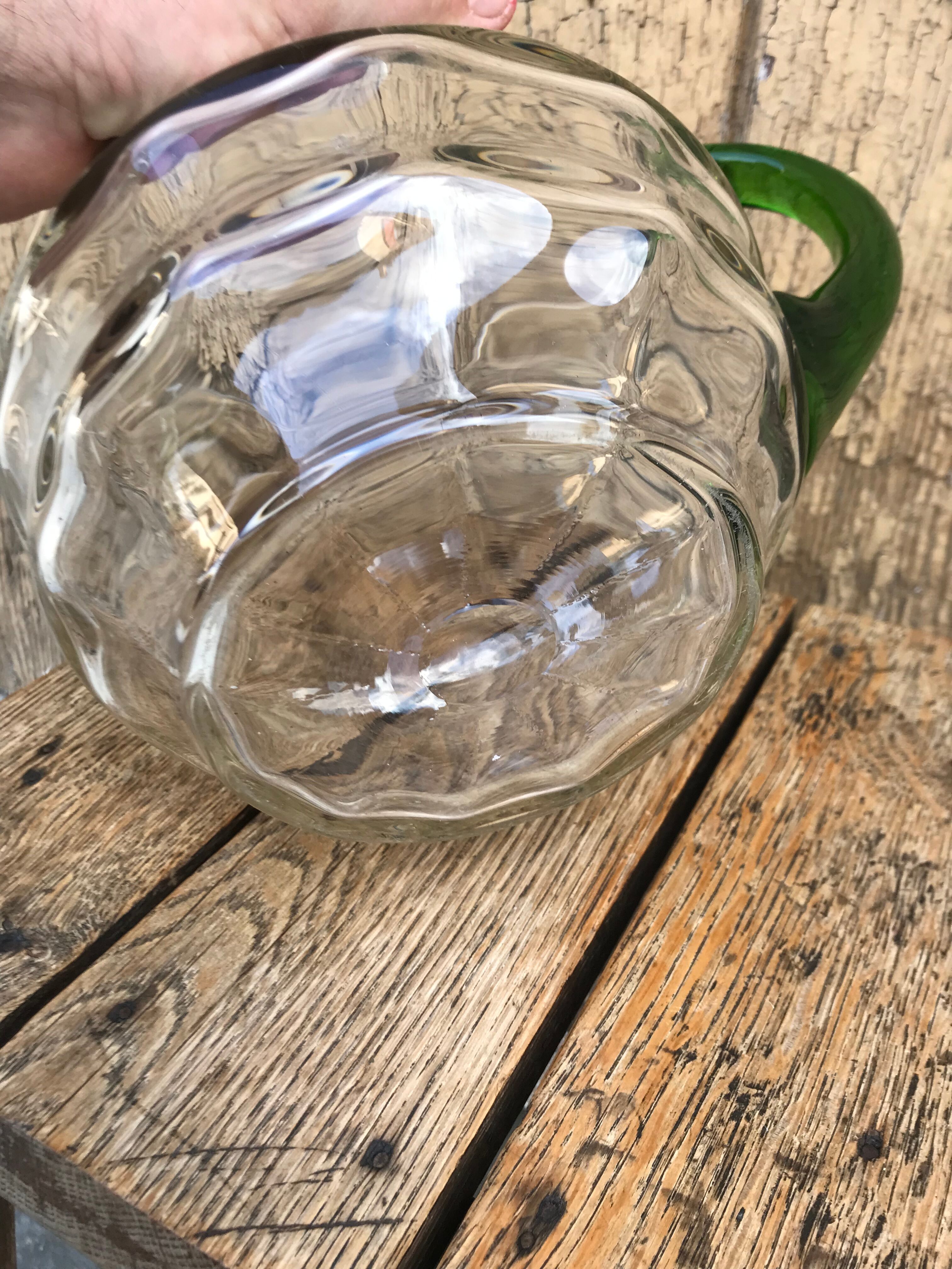 Old glass pitcher