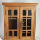 20th century solid walnut display case