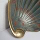 Shell cup in enameled brass