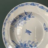 Set of 9 hollow plates 1900 "Butterfly" FF Pexonne
