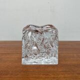 Mid-century glass candlestick by Kurt Wokan for Ingrid Glas, Germany, 1960s.