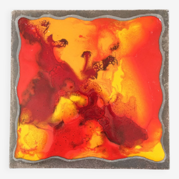 Enameled lava trivet