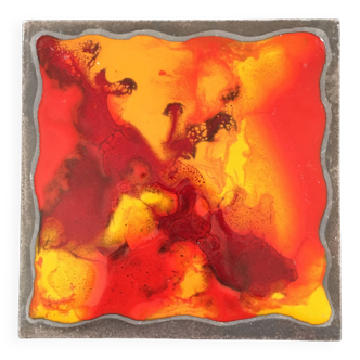 Enameled lava trivet