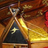 Worker rare, 19th in bamboo and Japan lacquer panels