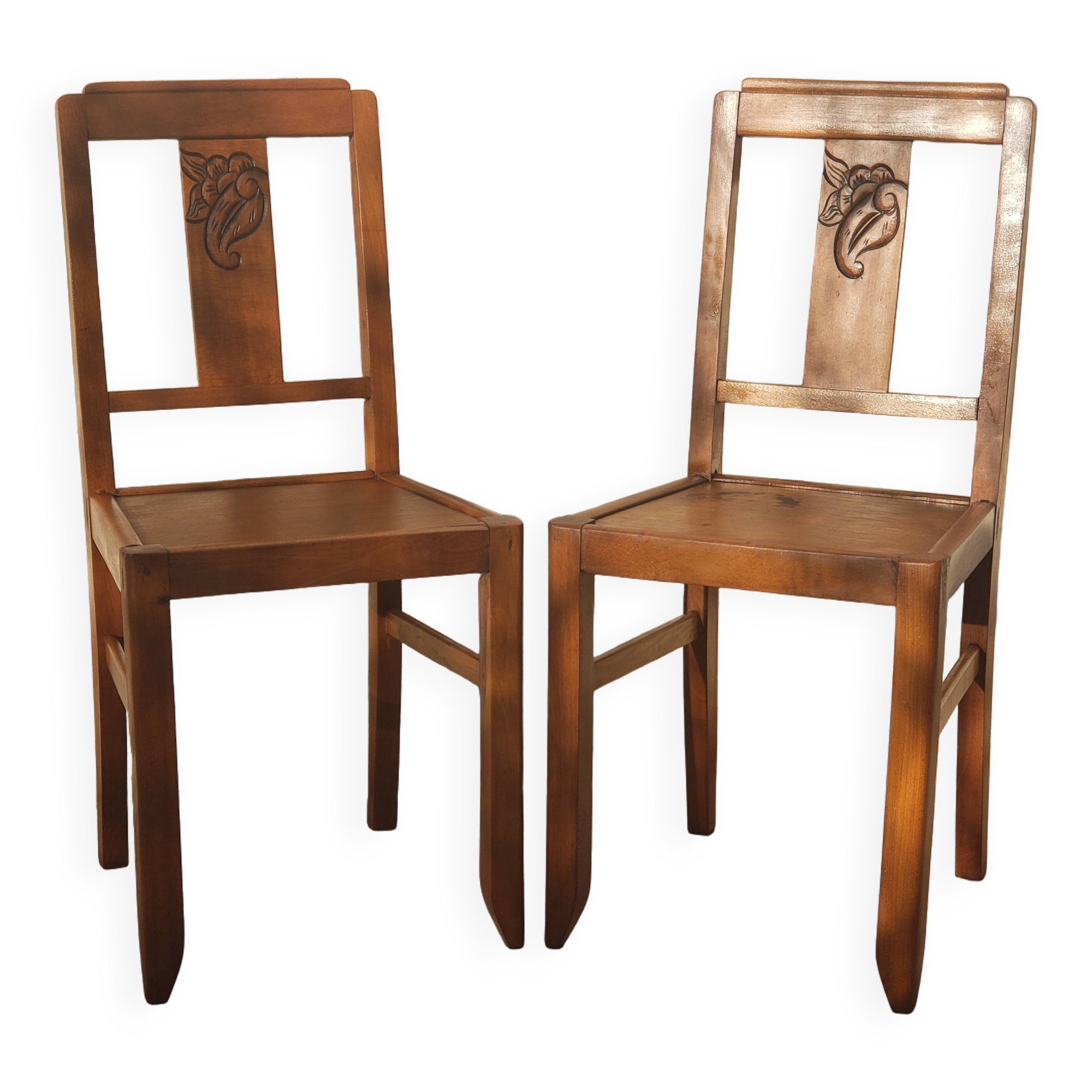 2 chaises de bistrot des années 1950