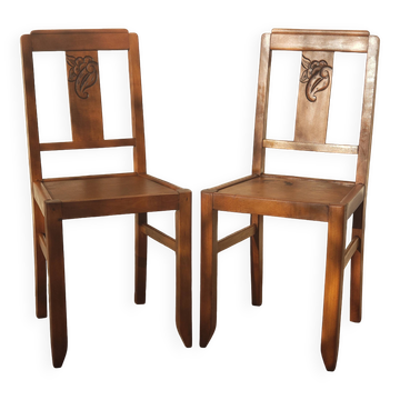 2 1950s bistro chairs