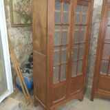 Pair of pine Parisian wardrobes circa 1935
