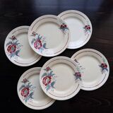 6 vintage dinner plates – Nimy Pottery