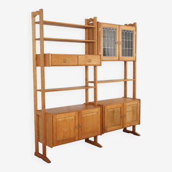 Oak system bookcase, Danish design, 1960s, designer: Henning Kjærnulf