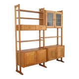 Oak system bookcase, Danish design, 1960s, designer: Henning Kjærnulf