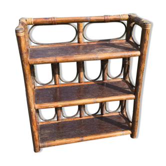 Rattan shelf