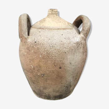 Old terracotta jug double handle