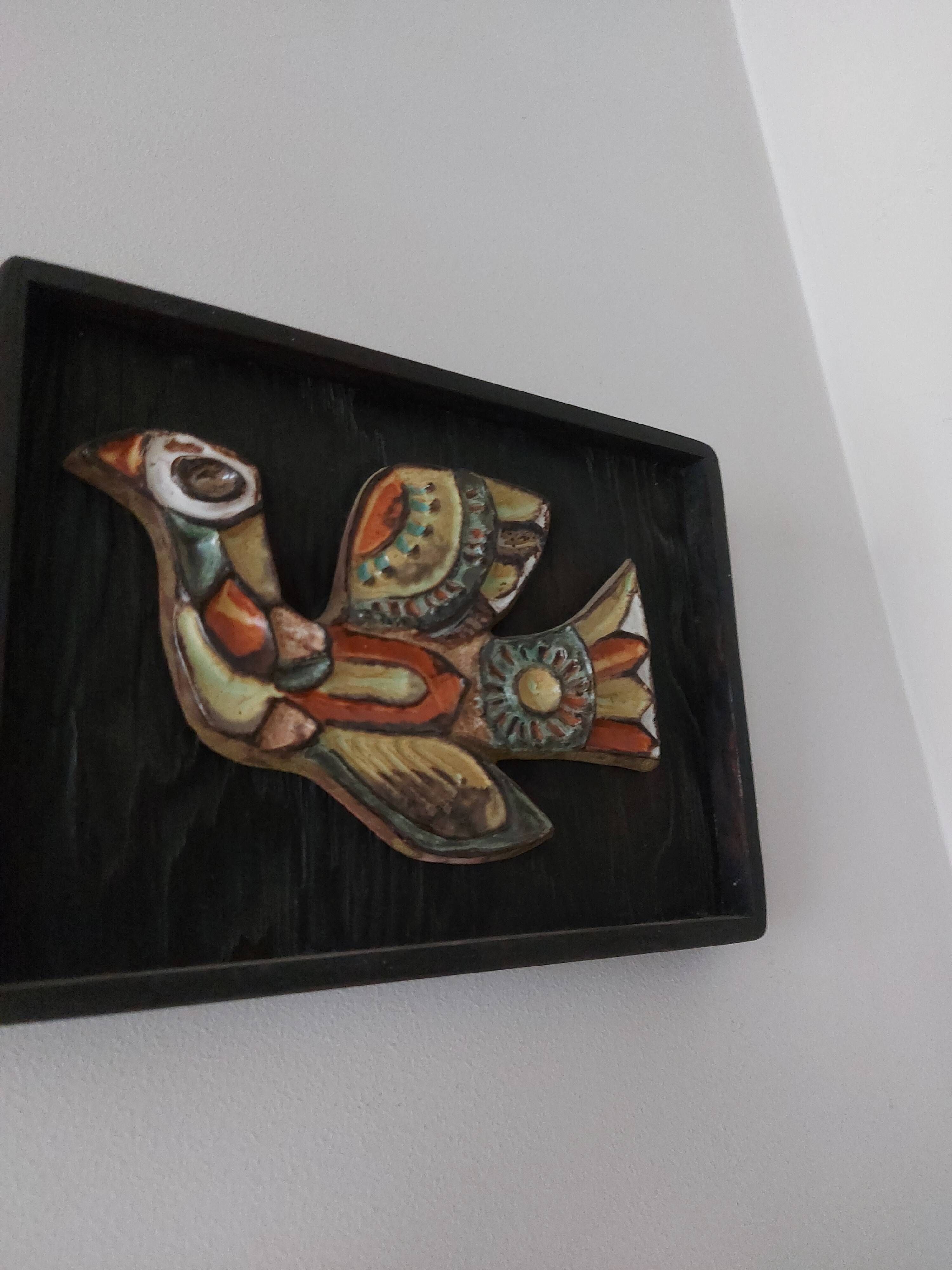 Plaque , ceramic roland zobel , the cyclades , anduze