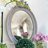 Old mirror patinated chic countryside