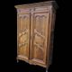 Louis XV wardrobe in blonde walnut from the 19th century, antique.