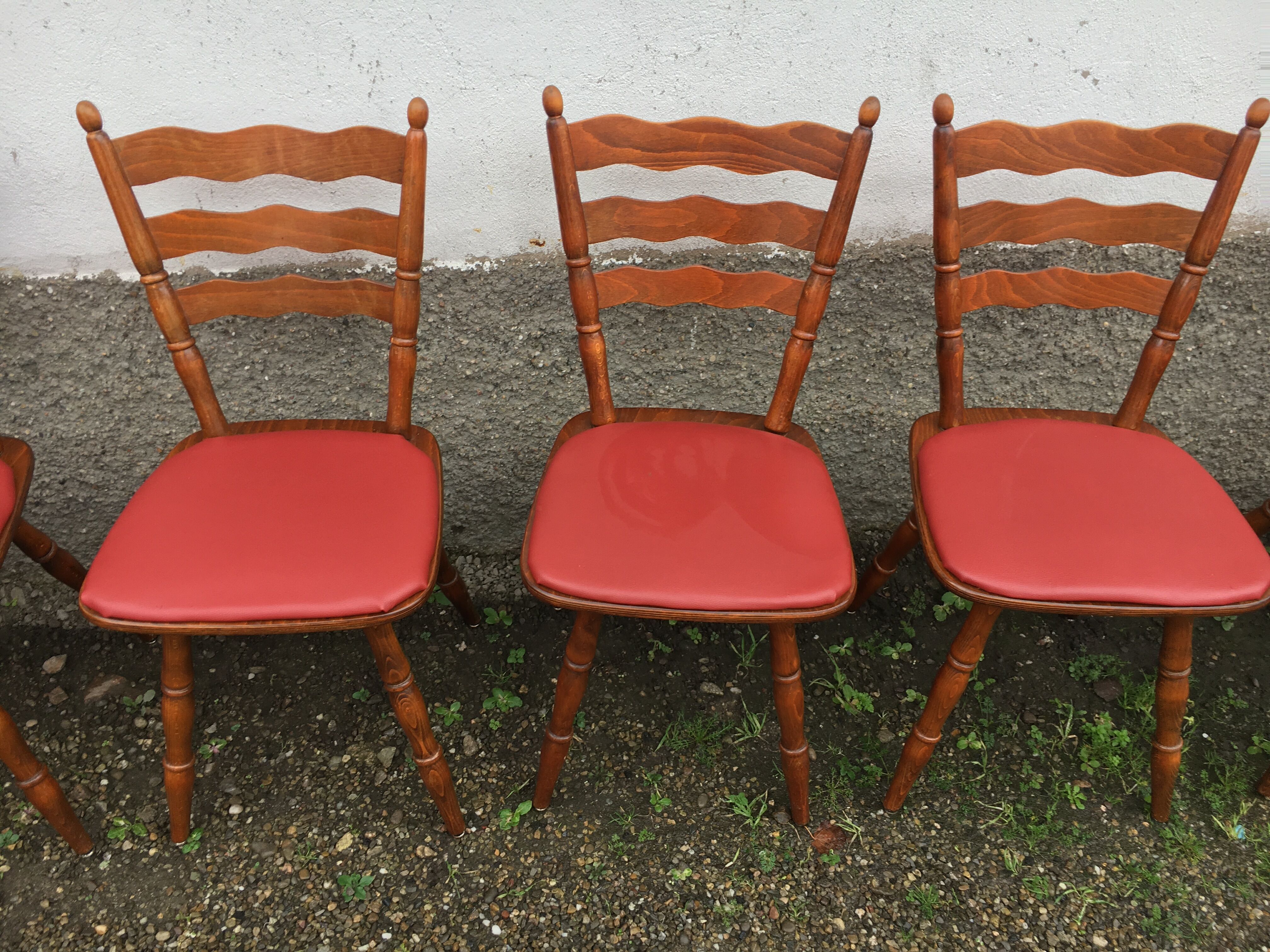 Bistro chairs vintage Scandinavian brasserie colorful galette - 1950 1960