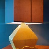 Vintage 50s cracked ceramic lamp