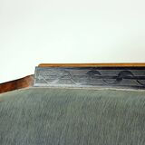 Unique Biedermeier sofa in original fabric and walnut veneer, Vienna, Austria circa 1825