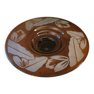 Coupe en verre art déco signée