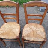 Pair of chairs paillé