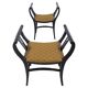 Pair of Gondola stools from the Secession movement in black lacquer, 1910s.