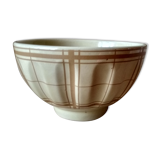 Straw yellow lunch bowl and ochre stripes