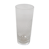 Crystal vase Baccarat roll tube engraved