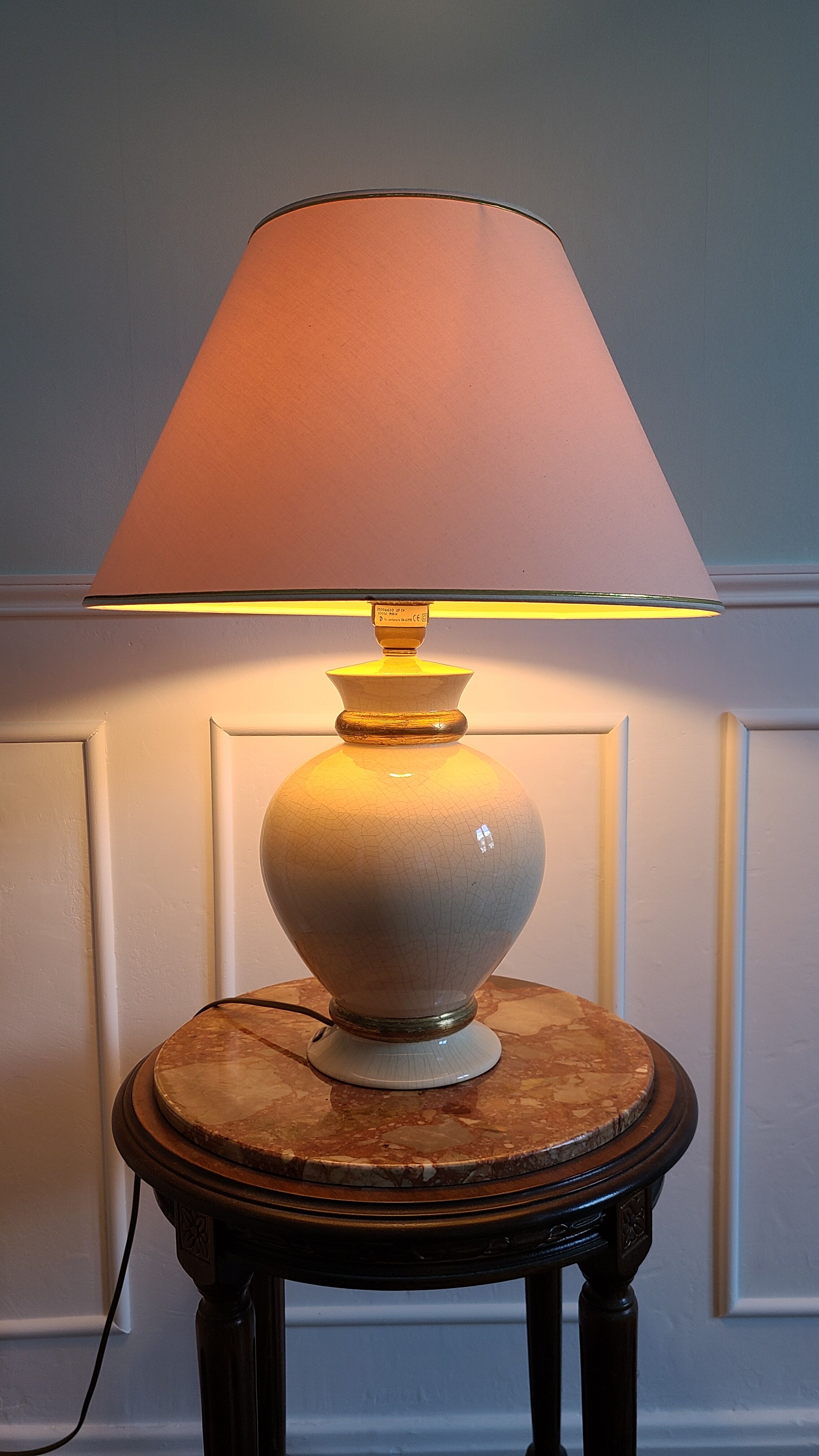 Luxury lamp signed Le Dauphin, vintage 70s