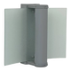 Vintage wall light, grey lacquered metal and frosted curved glass, France, 1980.