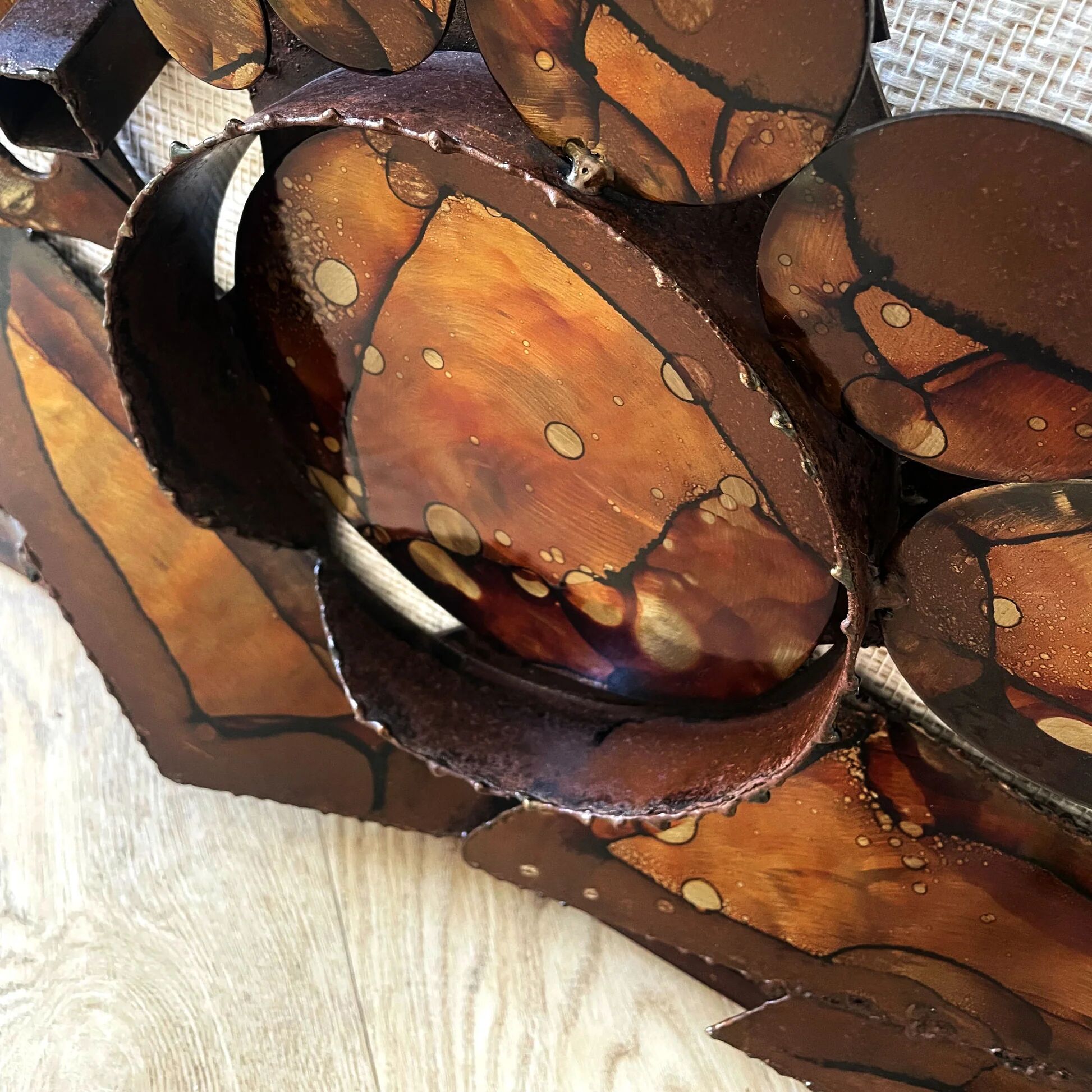 Sculpture murale en métal brutaliste de Henrik Horst des années 1970