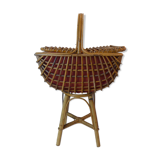 vintage rattan basket worker
